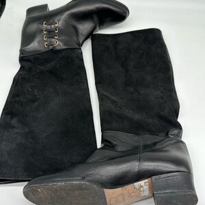 Bally flat knee boots in leather and suede size eu 36 / US 6. EUC